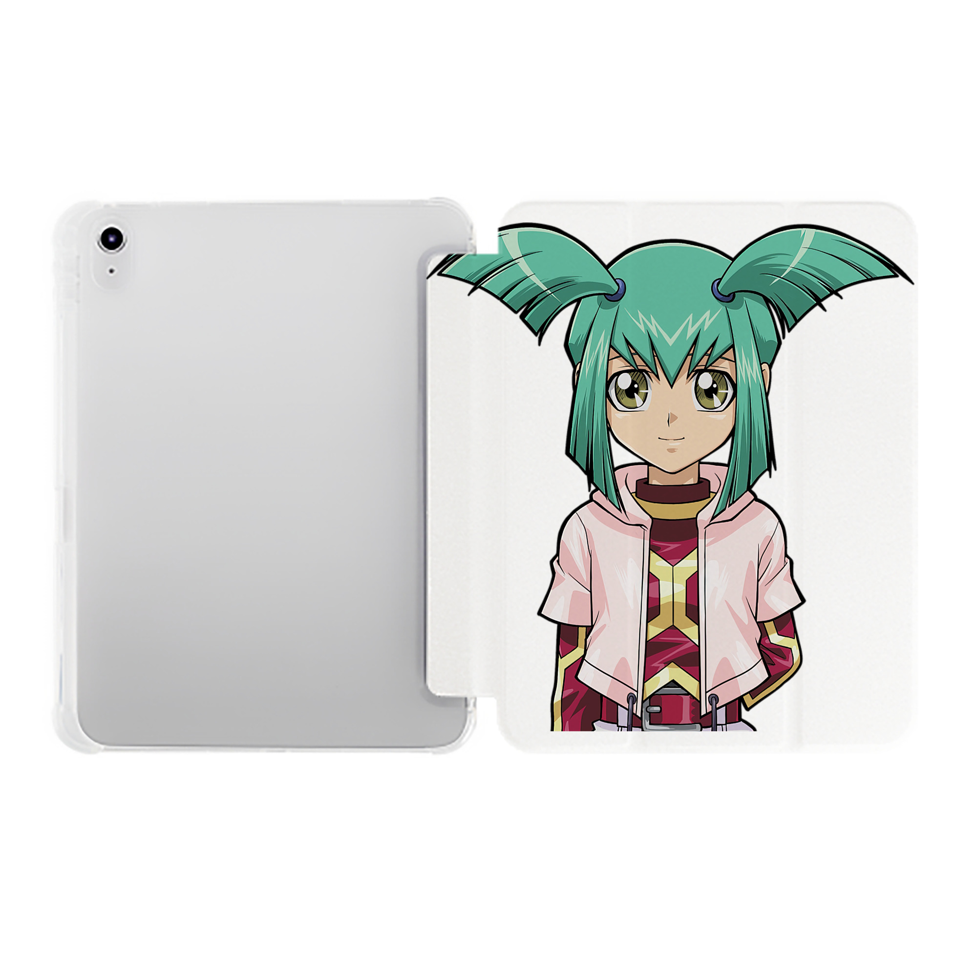 （画像用） 遊☆戯☆王 Yu-Gi-Oh! IPad ケース ペン収納付き 三つ折りスタンド PUレザー×シリコン 対応機種9.5/10.5/10.9インチ